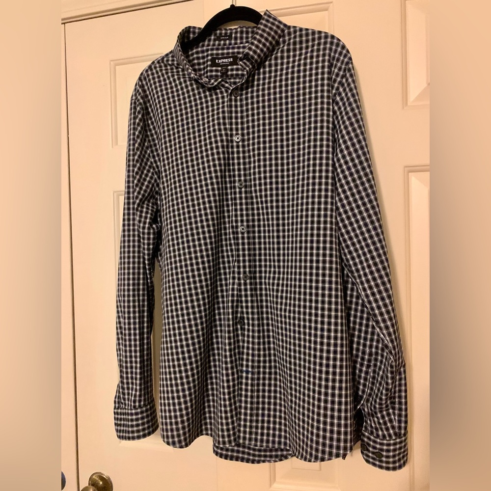 Express, Men’s black button down shirt. L/G